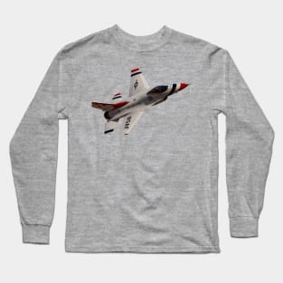 USAF Thunderbirds F-16C Solo Sneak Pass 3 no background Long Sleeve T-Shirt